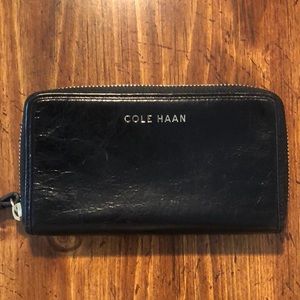 Coke Haan Black Wallet with Wrist Stral